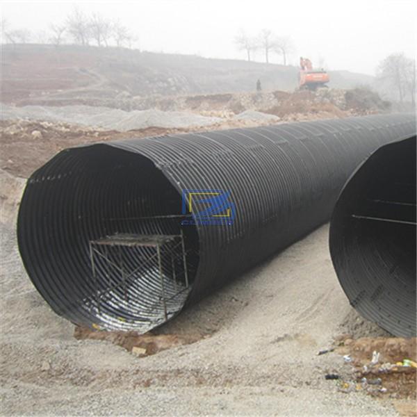 round corrugated steel culvert pipe assembled by bolts and nuts